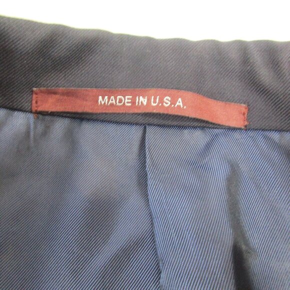 Hickey Freeman Blazer Jacket Mens Navy Long Sleeve Notch Lapel Single Breasted - Picture 3 of 10